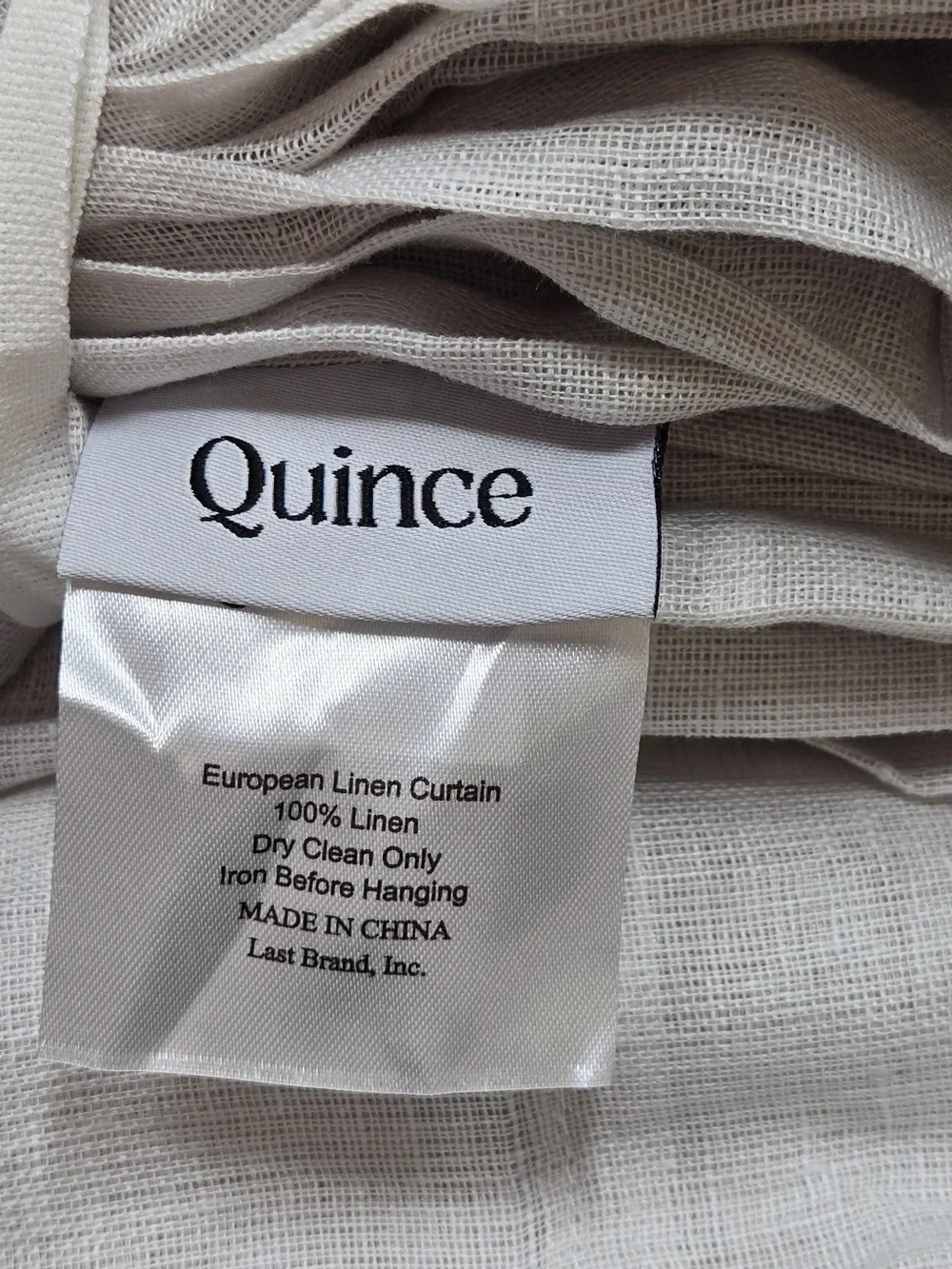 NWT QUINCE 4 Set 48x96 European Linen Sheer Curtains Cloud 9306